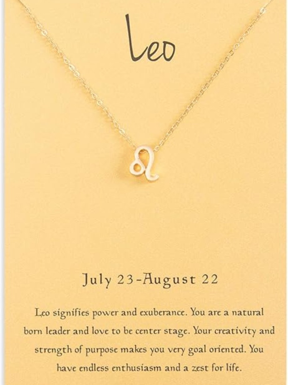 Leo Zodiac Sign - Women's Gold Plated Necklace
